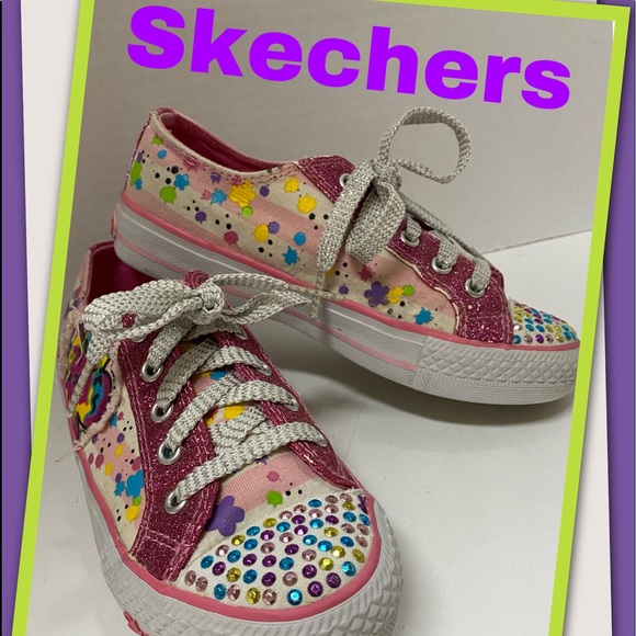 pink sparkle skechers
